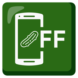 mobile phone off and cucumber