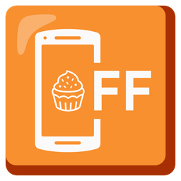 mobile phone off and cupcake