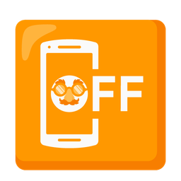 mobile phone off and disguised face