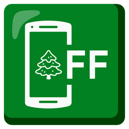 mobile phone off and evergreen tree