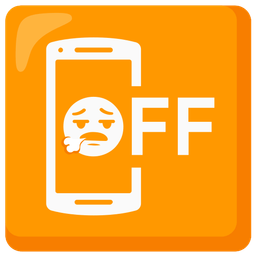 mobile phone off and face exhaling