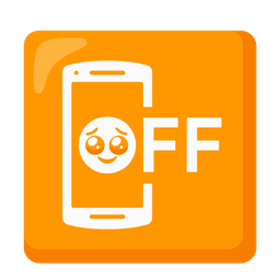 mobile phone off and face holding back tears