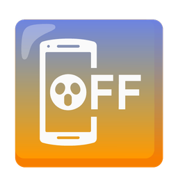 mobile phone off and face screaming in fear