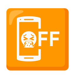 mobile phone off and face vomiting