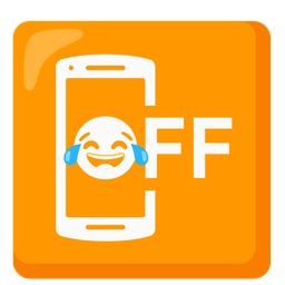 Mobile phone off and Face with tears of joy