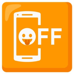 Mobile phone off and Face with tongue