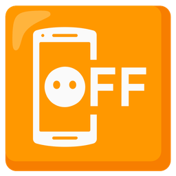 mobile phone off and face without mouth