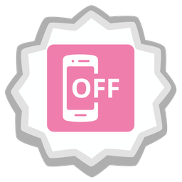 mobile phone off and fish cake with swirl