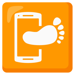 mobile phone off and footprints