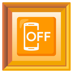 mobile phone off and framed picture