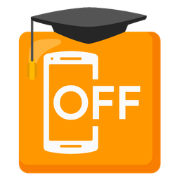mobile phone off and graduation cap