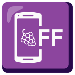 mobile phone off and grapes