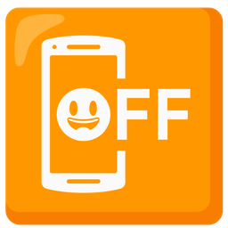 Mobile phone off and Grinning face with big eyes