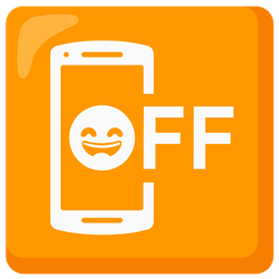 Mobile phone off and Grinning face with smiling eyes