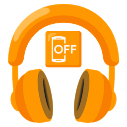 mobile phone off and headphone