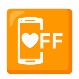 mobile phone off and heart suit