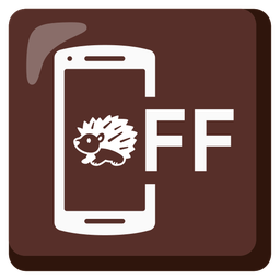 mobile phone off and hedgehog