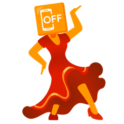 mobile phone off and high-heeled shoe