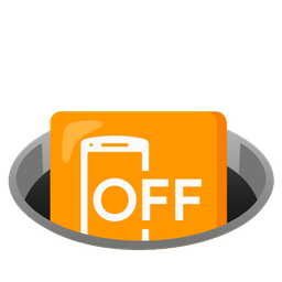 mobile phone off and hole