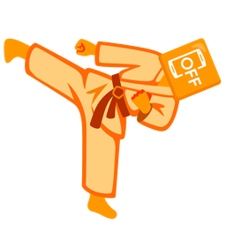 mobile phone off and martial arts uniform