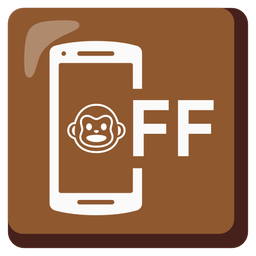 mobile phone off and monkey face