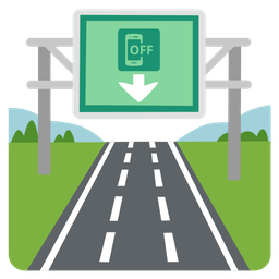 mobile phone off and motorway