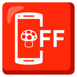 mobile phone off and mushroom