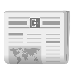 mobile phone off and newspaper