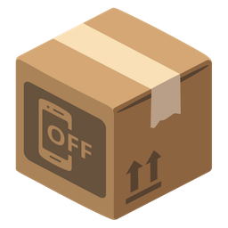 mobile phone off and package