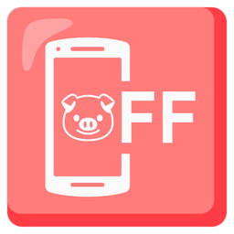 mobile phone off and pig face