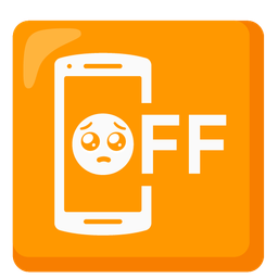 mobile phone off and pleading face