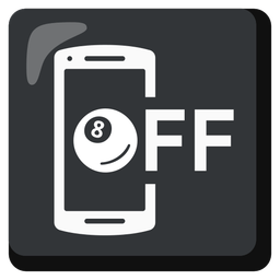 mobile phone off and pool 8 ball
