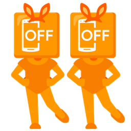 mobile phone off and rabbit face