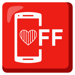 mobile phone off and red heart