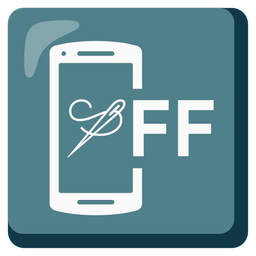 mobile phone off and sewing needle