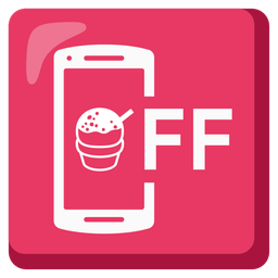 mobile phone off and shaved ice