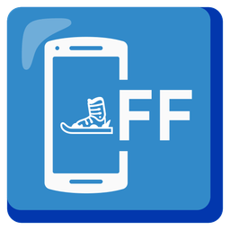 mobile phone off and skis