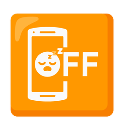 mobile phone off and sleeping face