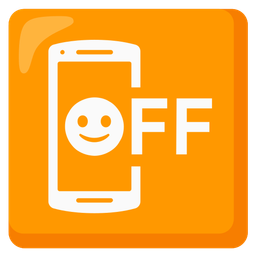 Mobile phone off and Slightly smiling face