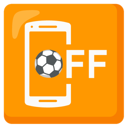 mobile phone off and soccer ball