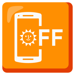 mobile phone off and sun with face