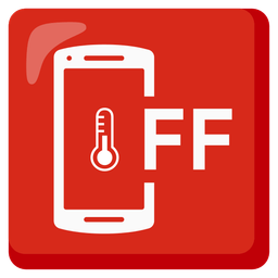 mobile phone off and thermometer