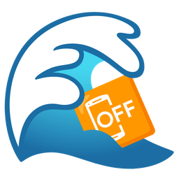 mobile phone off and water wave