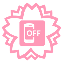 mobile phone off and white flower