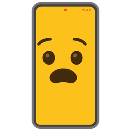Mobile phone and Anguished face