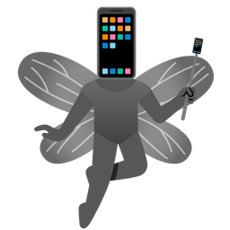 Mobile phone and Butterfly