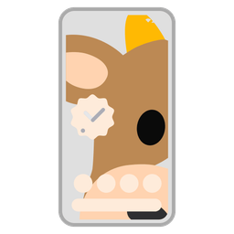 Mobile phone and Cow face