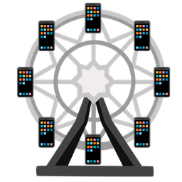 Mobile phone and Ferris wheel