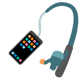 Mobile phone and Fishing pole