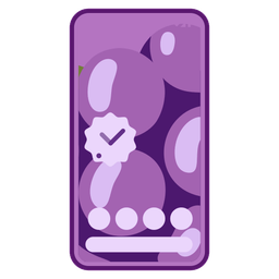 Mobile phone and Grapes